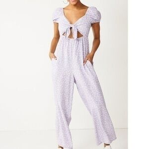 NWT Rewind Floral Print Jumpsuit Size Small
